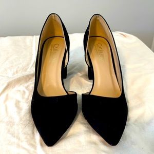 Catherine Malandrimo Rico D’Orsay Pumps. Black ultra suede